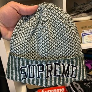 Supreme Fair Isle Beanie Green 